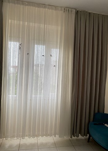 Gri Modern fon perde - Görsel 4