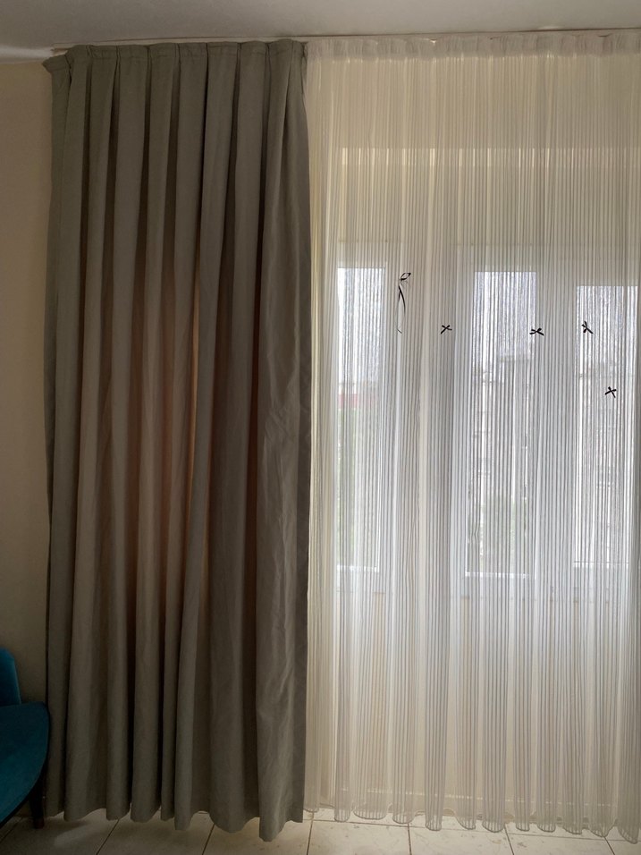 Gri Modern fon perde - Görsel 3