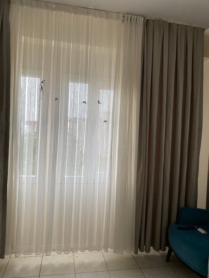 Gri Modern fon perde - Görsel 4