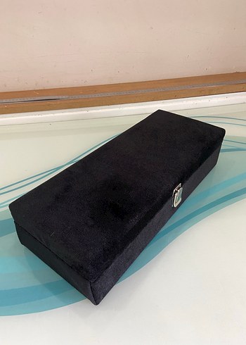 Bordo Kadife Takı ve Saat Kutusu - Görsel 9