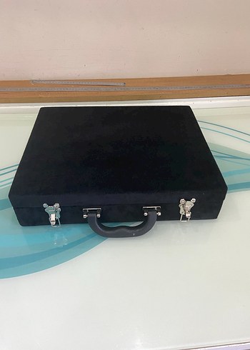 Lacivert Kadife Takı Düzenleyici Çanta - Görsel 5