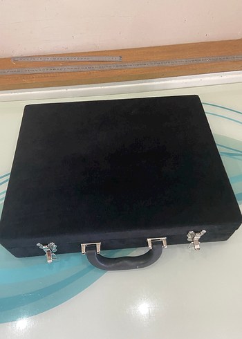 Lacivert Kadife Takı Düzenleyici Çanta - Görsel 3