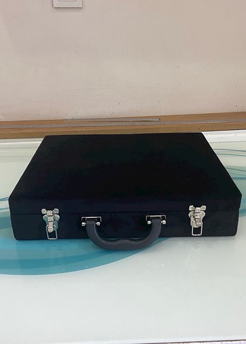 Lacivert Kadife Takı Düzenleyici Çanta - Görsel 11