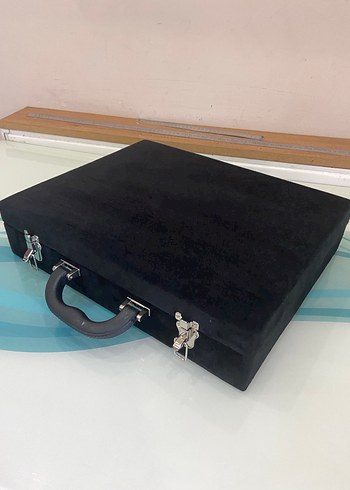 Lacivert Kadife Takı Düzenleyici Çanta - Görsel 4