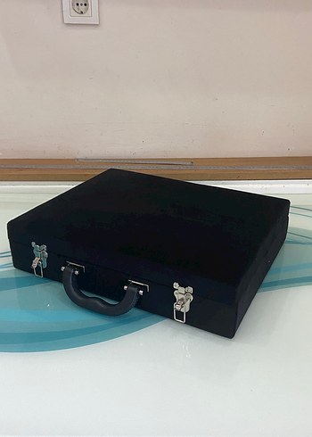 Lacivert Kadife Takı Düzenleyici Çanta - Görsel 12