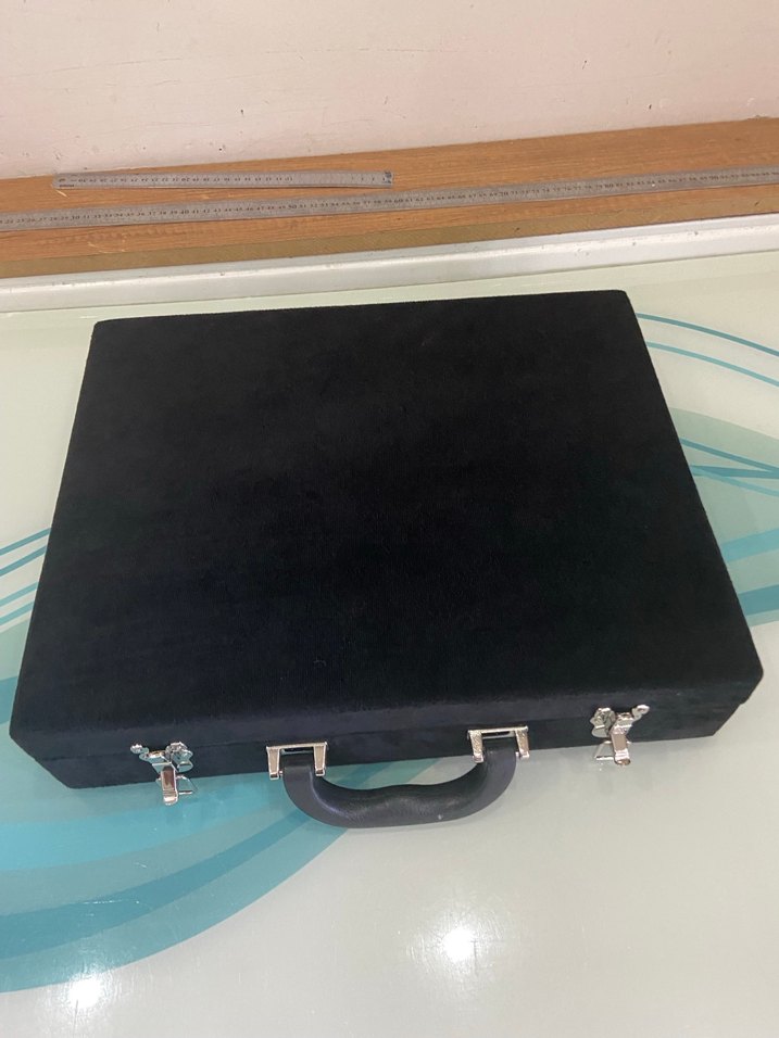 Lacivert Kadife Takı Düzenleyici Çanta - Görsel 3