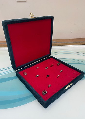 Koyu Kırmızı Kadın Düğmeli Kol Düğmeleri Seti - Görsel 3