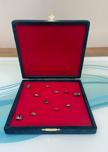 Koyu Kırmızı Kadın Düğmeli Kol Düğmeleri Seti - Görsel 10