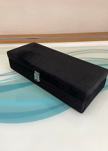 Bordo Kadife Saat ve Takı Düzenleyici Kutusu - Görsel 3