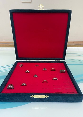 Kırmızı Vintage Kadın Kol Düğmeleri Seti - Görsel 10