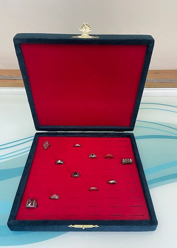 Kırmızı Vintage Kadın Kol Düğmeleri Seti - Görsel 9