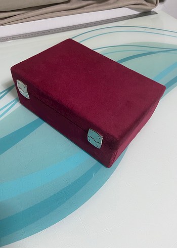 Bordo Kadife Tokalı Erkek Takı Kutusu - Görsel 5