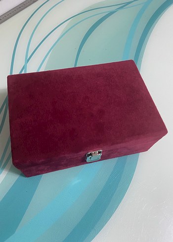 Bordo Kadife Tokalı Erkek Takı Kutusu - Görsel 8