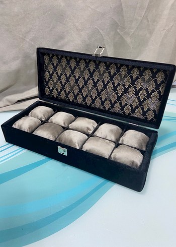 Gri Kadife Saat Kutusu - Görsel 9