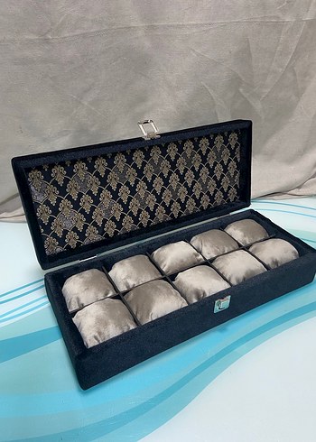 Gri Kadife Saat Kutusu - Görsel 6