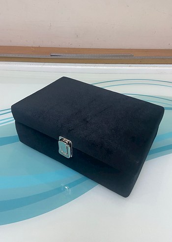 Gri Kadife Saat Kutusu Organizer - Görsel 3