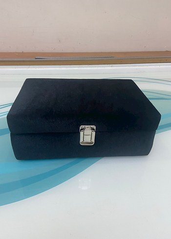 Gri Kadife Saat Kutusu Organizer - Görsel 4