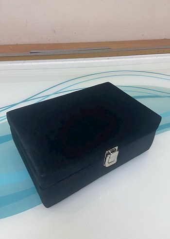 Gri Kadife Saat Kutusu Organizer - Görsel 5