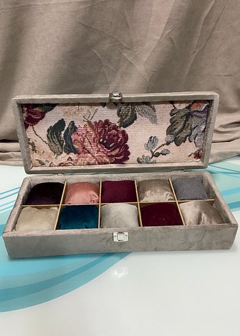 Gri Kadife Makyaj Düzenleyici Kutusu - Görsel 7