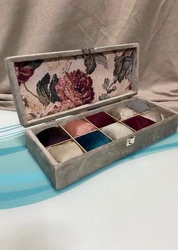 Gri Kadife Makyaj Düzenleyici Kutusu - Görsel 8