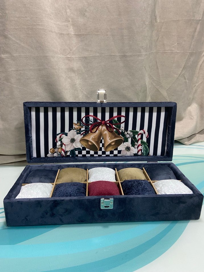 Çok Bölmeli Koyu Renkli Kutu Saat Kutusu - Görsel 4