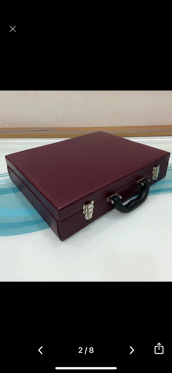 Bordo Deri Saat Kutusu Organizer - Görsel 4