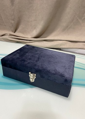 12 Bölmeli Lacivert Saat Kutusu - Görsel 3