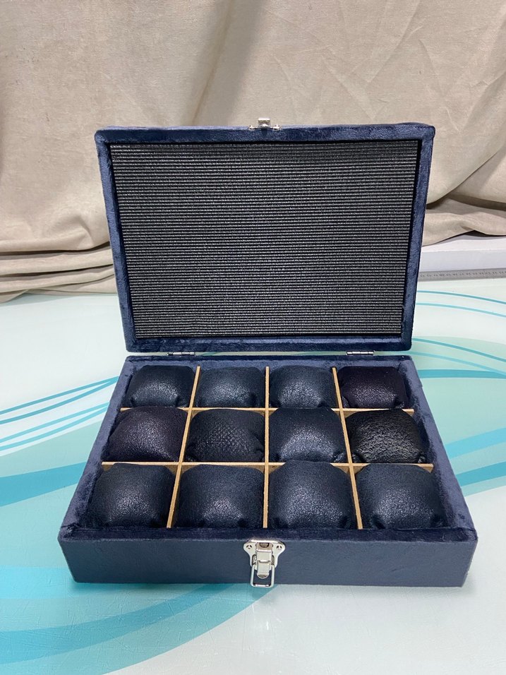 12 Bölmeli Lacivert Saat Kutusu - Görsel 5
