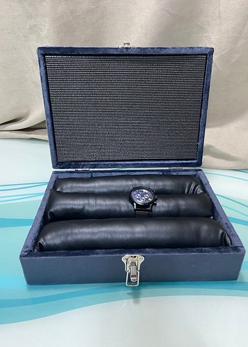 Lacivert Deri Saat Kutusu - Görsel 3