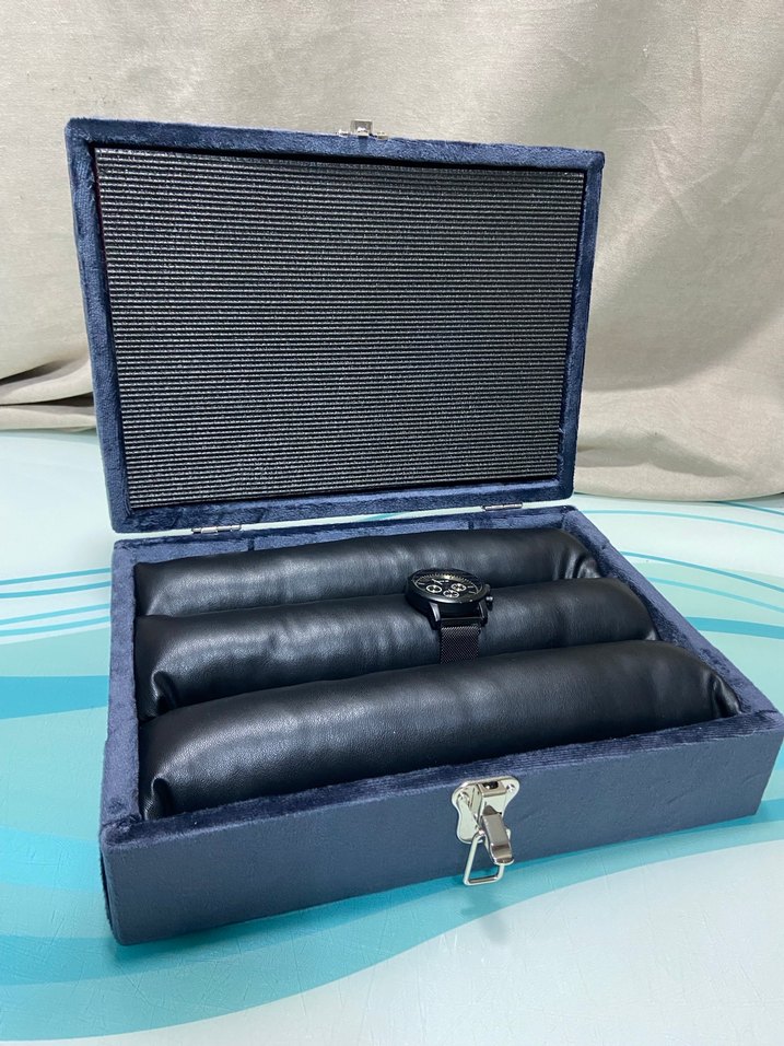 Lacivert Deri Saat Kutusu - Görsel 5