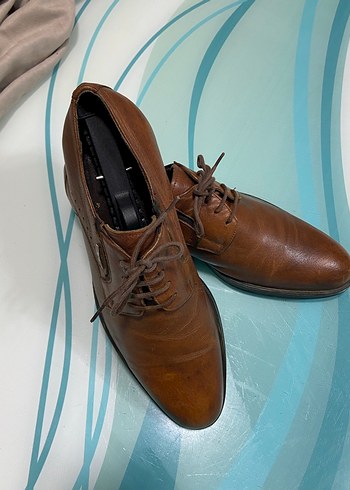 Klasik Kahverengi Deri Erkek Ayakkabı - Görsel 3