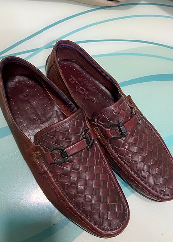 Kahverengi Deri Tokalı Erkek Klasik Ayakkabı - Görsel 3