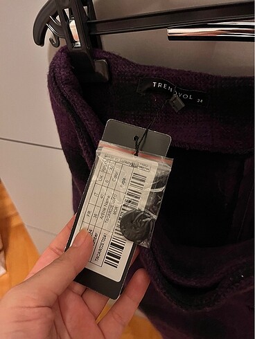 xs Beden Mor ekose kışlık etek