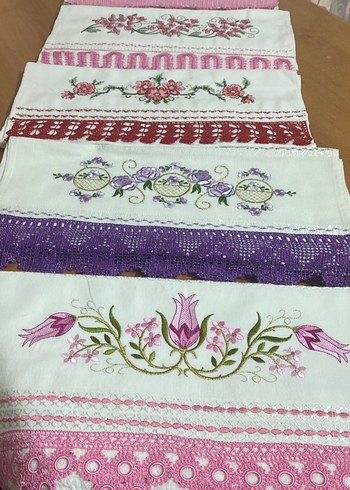 Çok Renkli Nakışlı Havlu Seti - Görsel 7