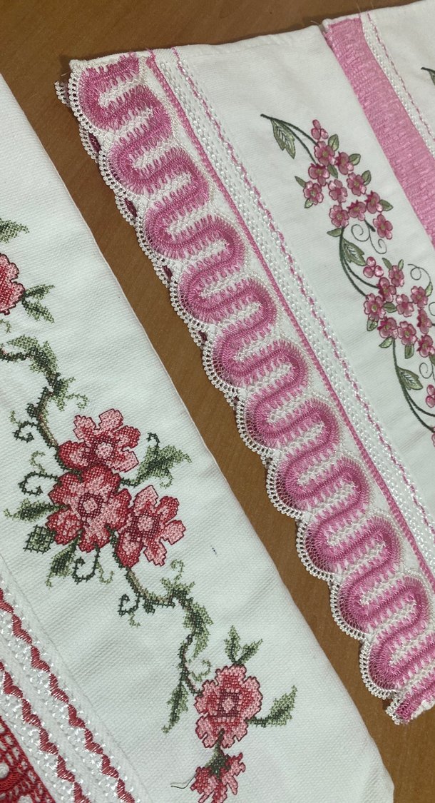 Çok Renkli Nakışlı Havlu Seti - Görsel 5