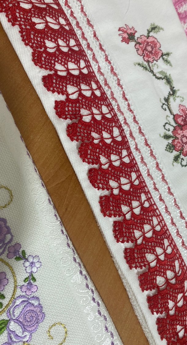 Çok Renkli Nakışlı Havlu Seti - Görsel 4