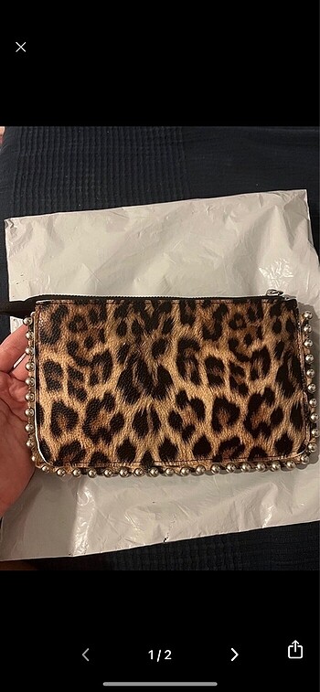 zara leopar desenli muadil çanta