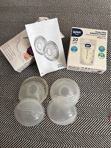  Beden Philips avent 6 parça göğüs kalkan seti ve süt saklama poşeti