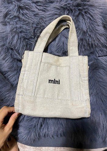 Diğer Beyaz Mini Keten Kadın Çanta