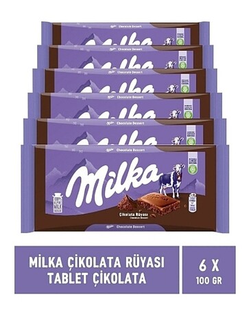 6'lı Milka 100 gr