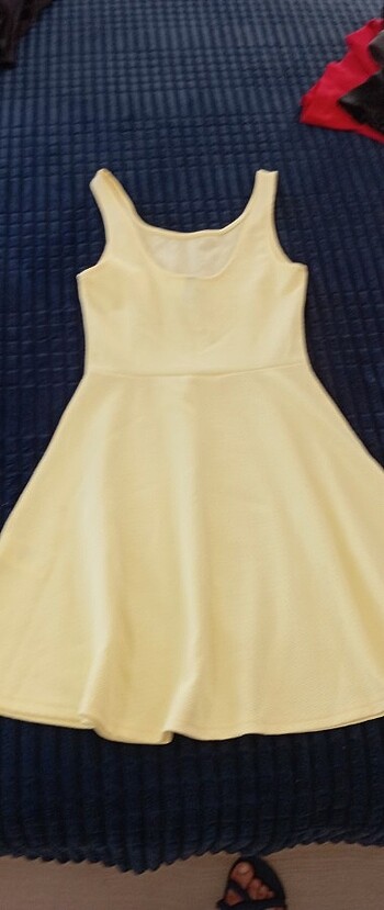 H&M Sarı kısa elbise
