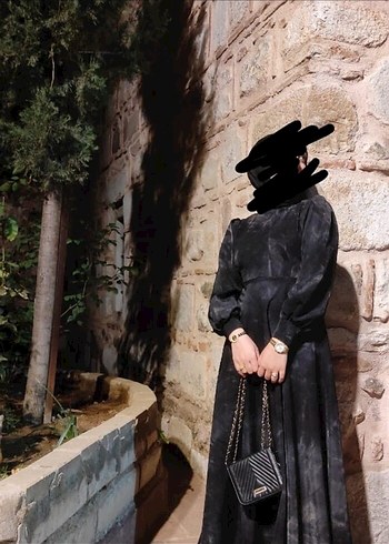 kadın siyah tesettür elbise