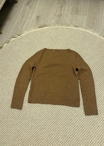Mango Minimal Kahverengi Yun Kazak Rahat Ve Sik