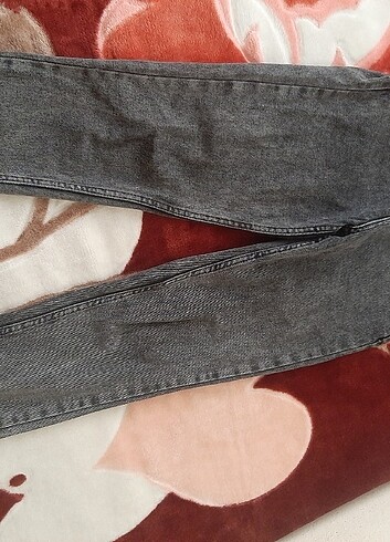 26 Beden gri Renk Mom Jean