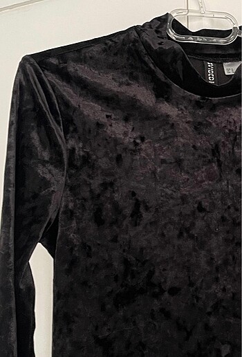 H&M Siyah Kadife Bluz