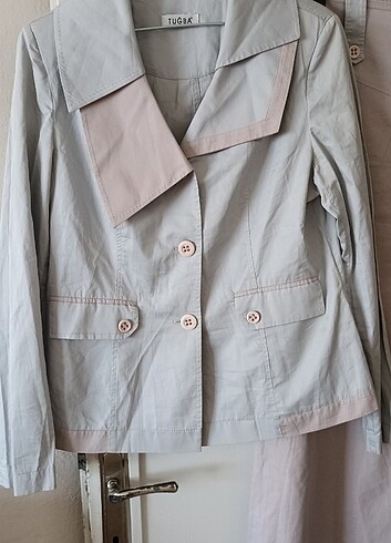 Tuğba bayan keten etekli takım elbise  - Görsel 4