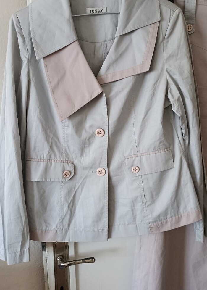 Tuğba bayan keten etekli takım elbise  - Görsel 4