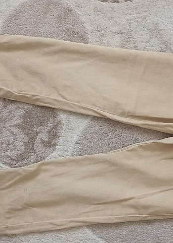 LC Waikiki Bej kız çocuk Keten Kumaş Pantolon