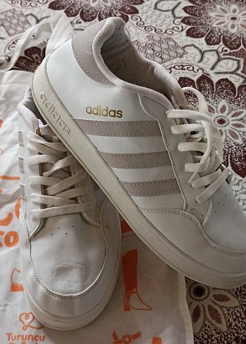 Beyaz Bağcıklı  Spor Ayakkabı erkek - Görsel 3