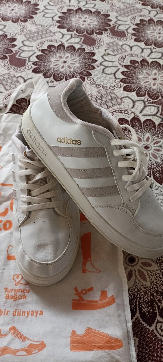 Beyaz Bağcıklı  Spor Ayakkabı erkek - Görsel 3